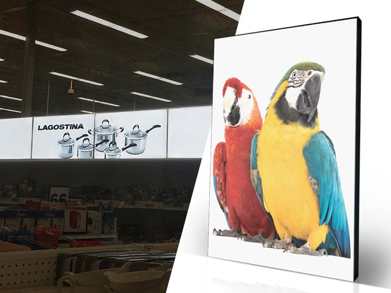 Frameless fabric LED light box LUZ