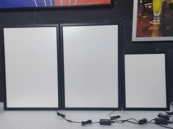 led light box frames