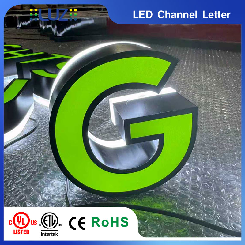 custom frontlit halo LED channel letters for retail store