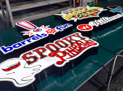 Custom LED Acrylic Logo Signs: Factory Batch Production Showcase